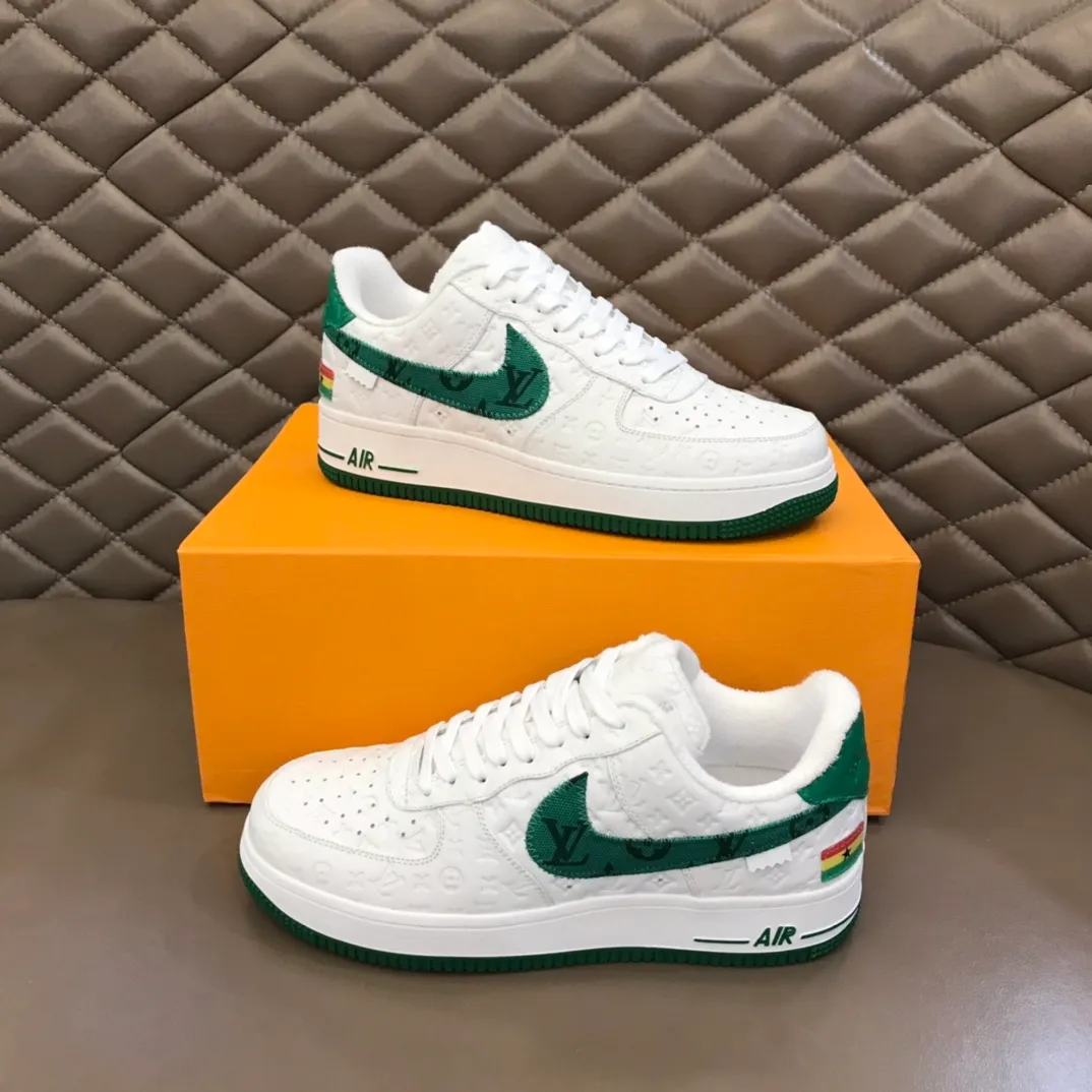 Men's shoes 💰p420 "*OUIS *UITTO*" x OFF-WHITE x Nike tripartite collaboration! Trendy and cool men's casual sports shoes with unrivaled color matching. The design idea basically continues the style of THE TEN. The Swoosh line and tongue label have a very familiar visual effect and are both fashionable and trendy! A must-have for fashionistas! The effect on your feet is absolutely stunning! (The original drawer packaging accessories are complete) Code number 38-45